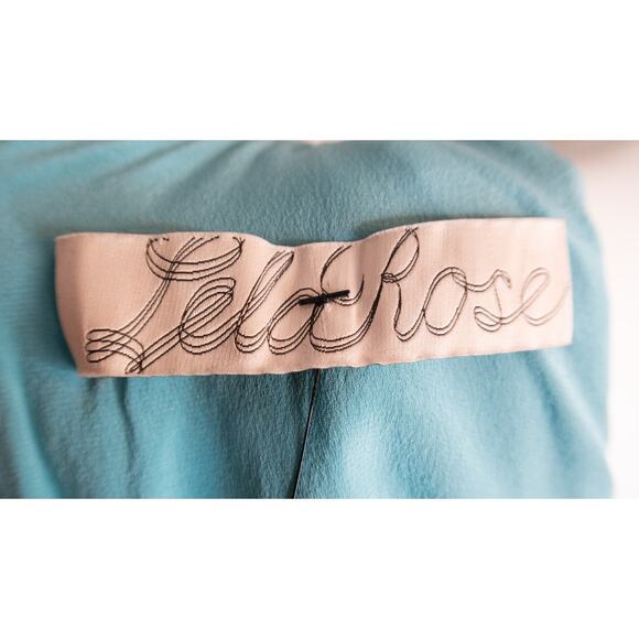 LELA ROSE Groovy Blue Abstract Print 100% Silk Sleeveless Sheath Dress US 2 - Picture 8 of 12